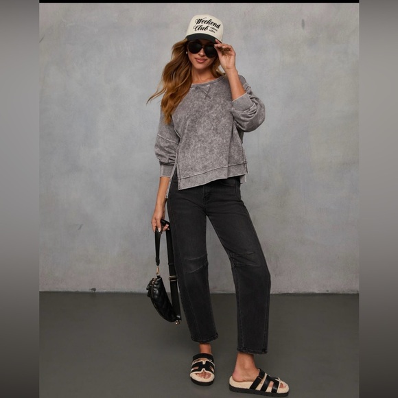 VICI - Acid Wash Pullover Sweatshirt - Picture 5 of 8